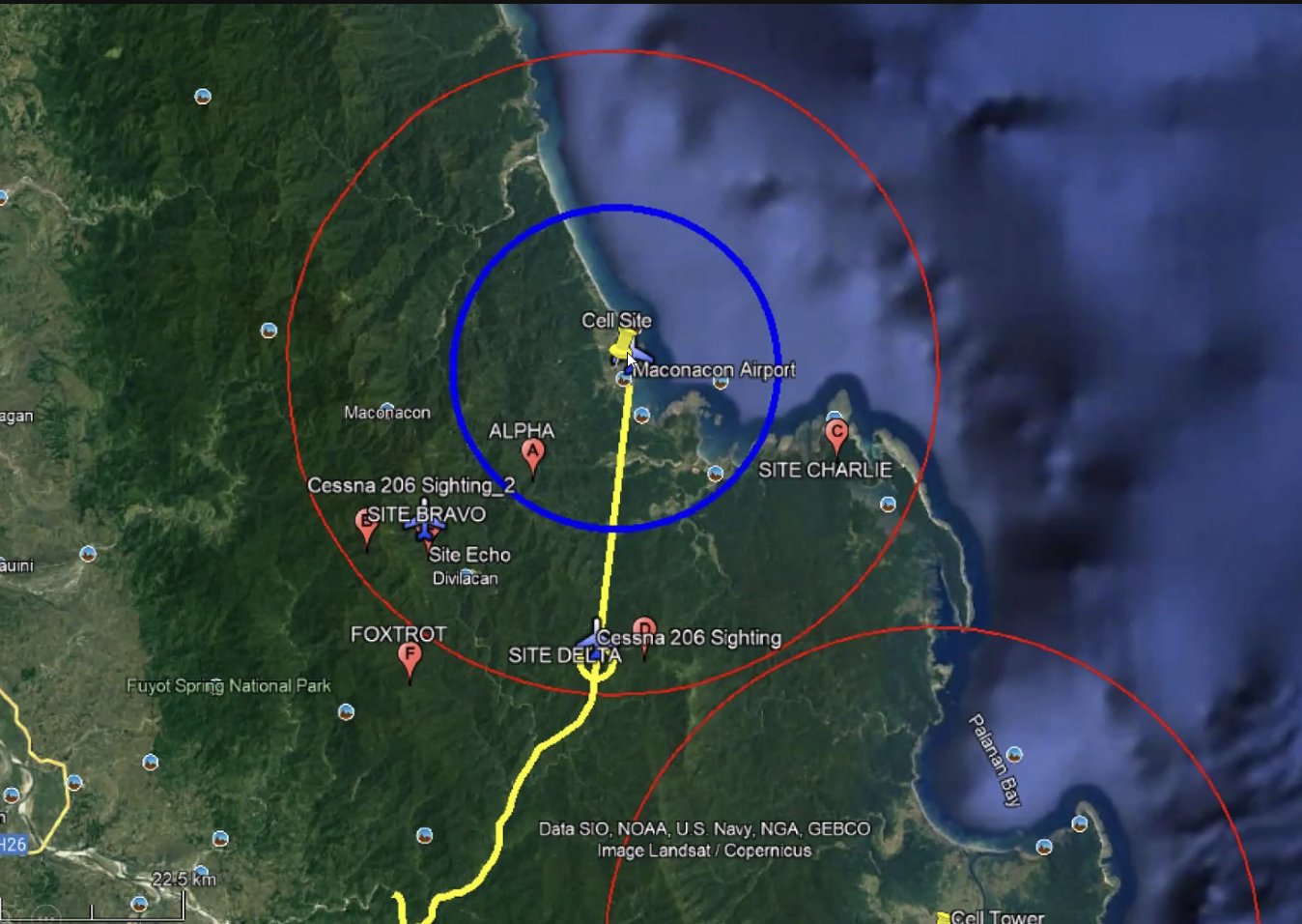 Philippines has traced the missing Cessna 206 aircraft , No Survival , Recovery of Bodies to take three Days.