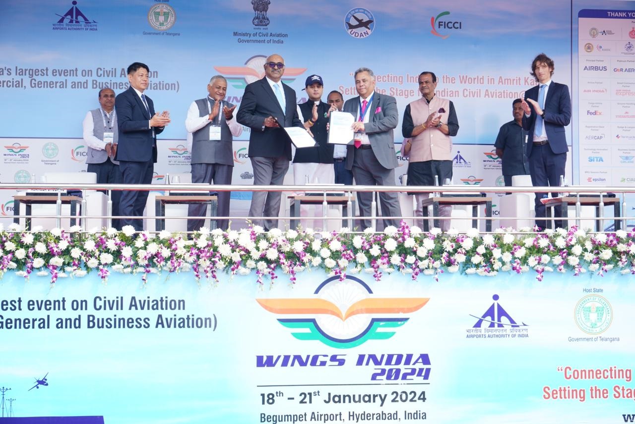 Airbus forms JV with Air India to launch pilot training centre , to be equipped with 10 Full Flight Simulators (FFS).
