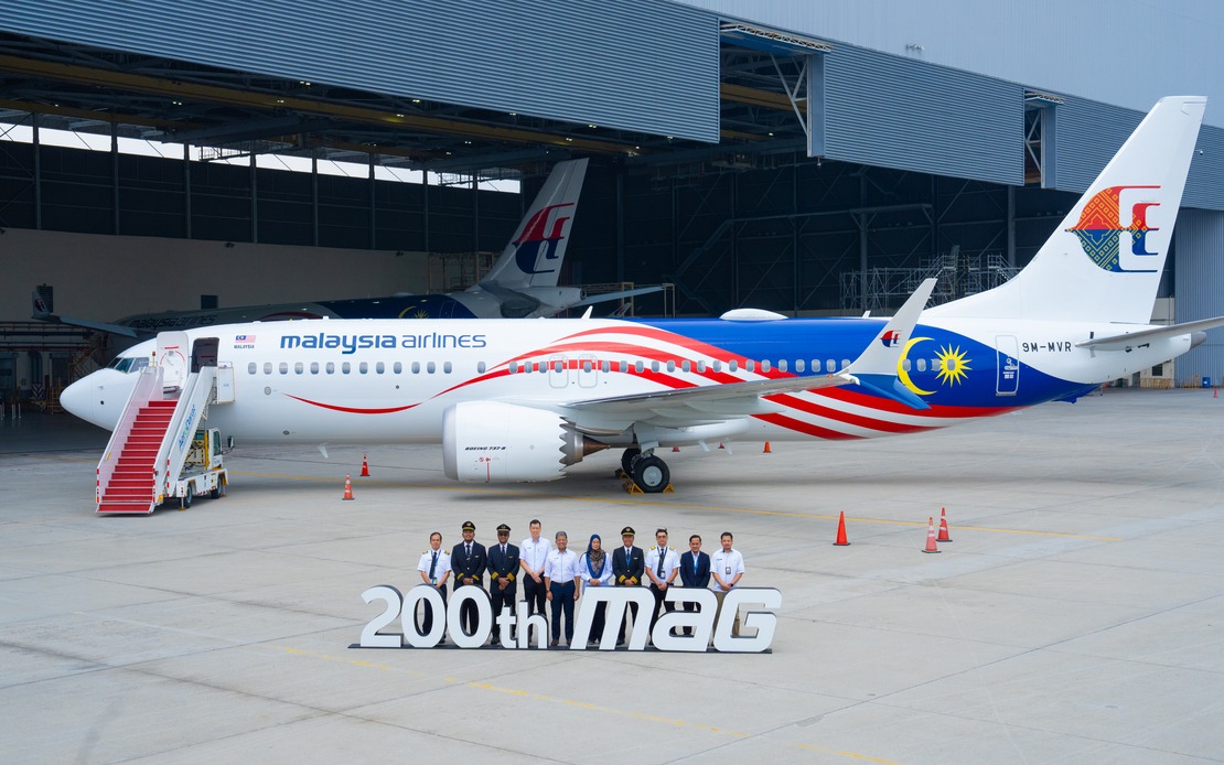 Malaysia Airlines records a new Landmark as it receives 200th Boeing Aircraft.
