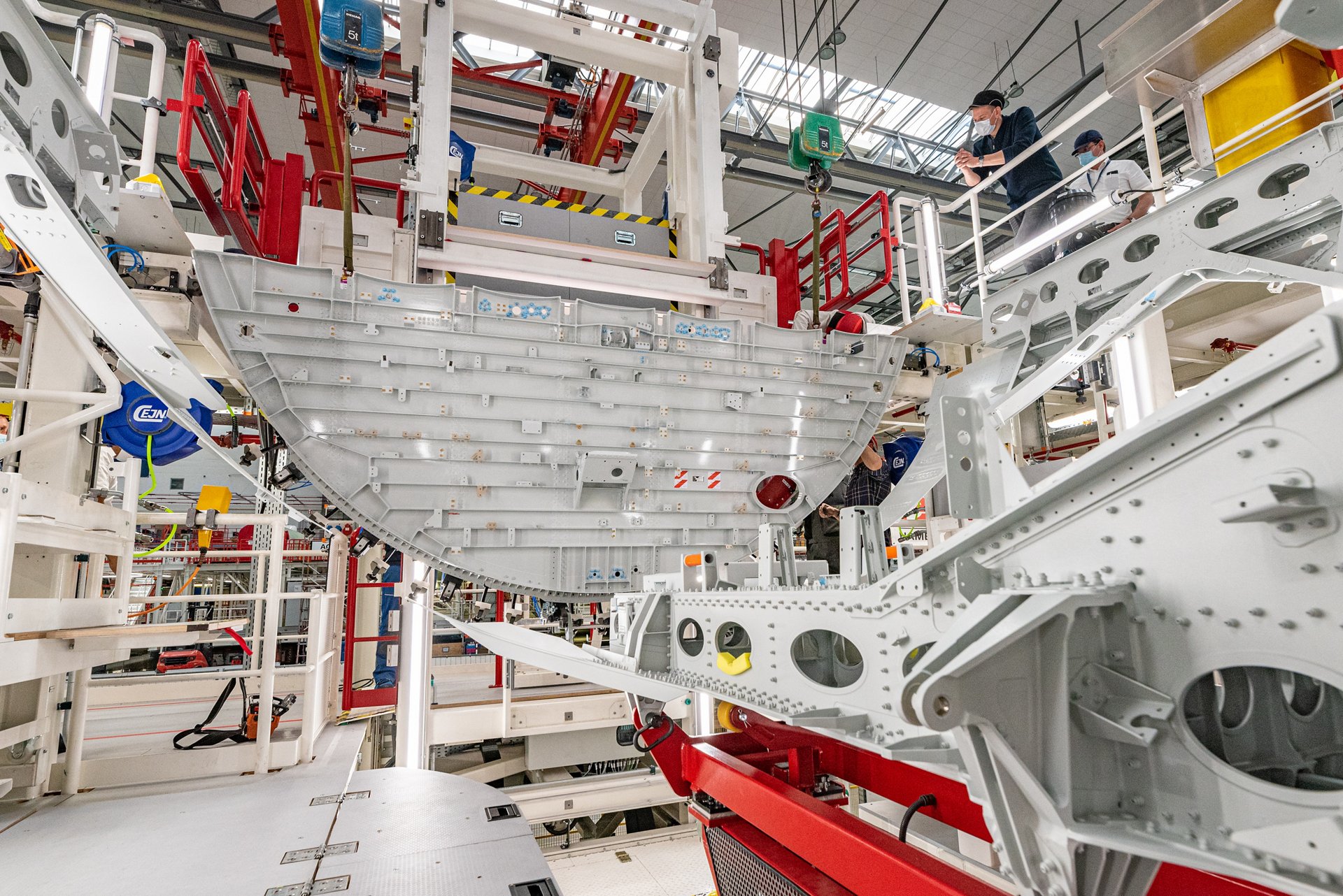 Airbus has received the Rear Centre Tank (RCT) of first A321XLR at Hamburg , structural assembly of the Centre and Rear fuselages started.