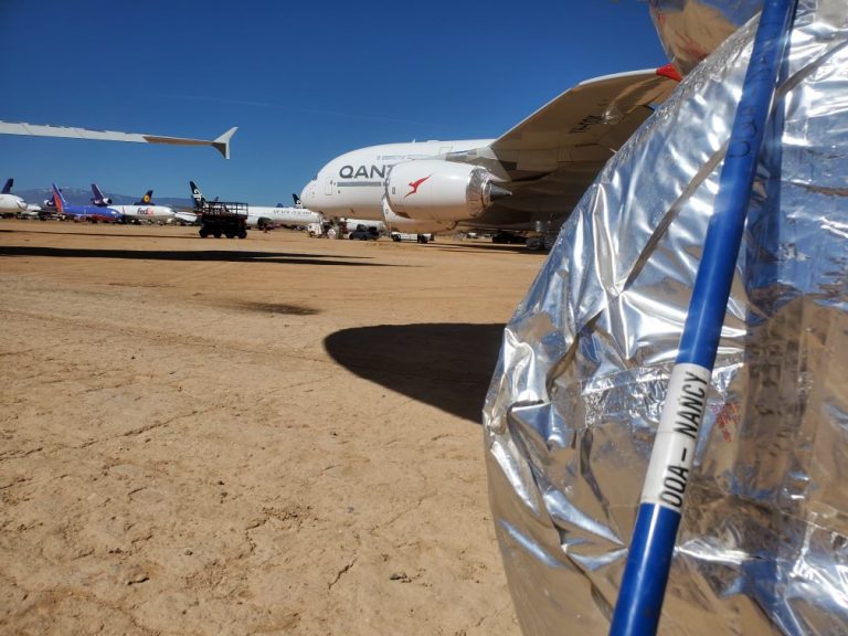New  maintenance  woes -  Rattle snakes are squatting in Qantas A380 aircrafts  stored  in the Californian Mojave desert.