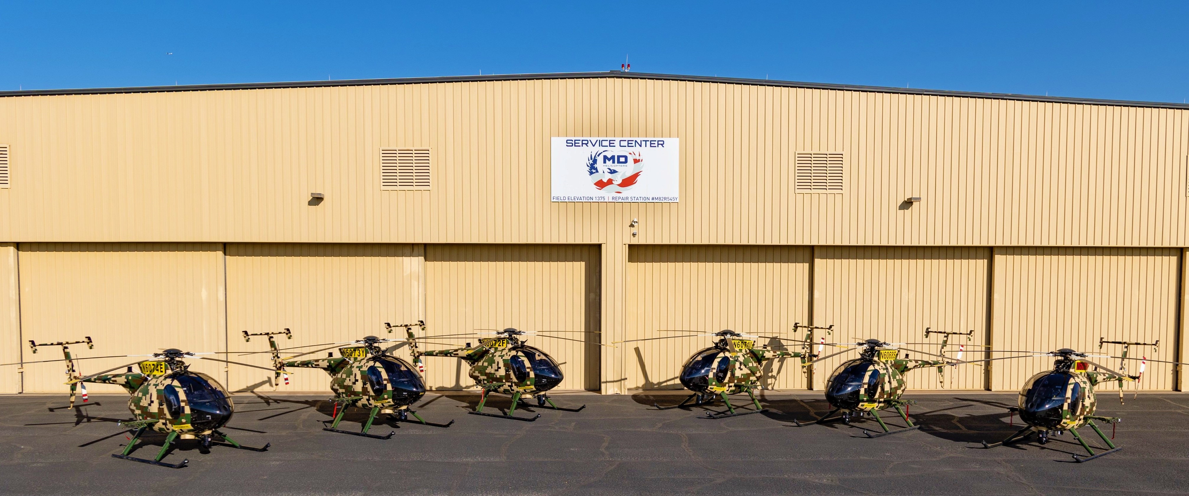 Malaysian defense ministry received six  MD 530G  light  scout  attack  helicopters 